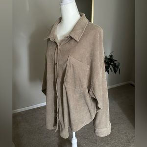 Wishlist Apparel Corduroy Oversized Button Down Shirt